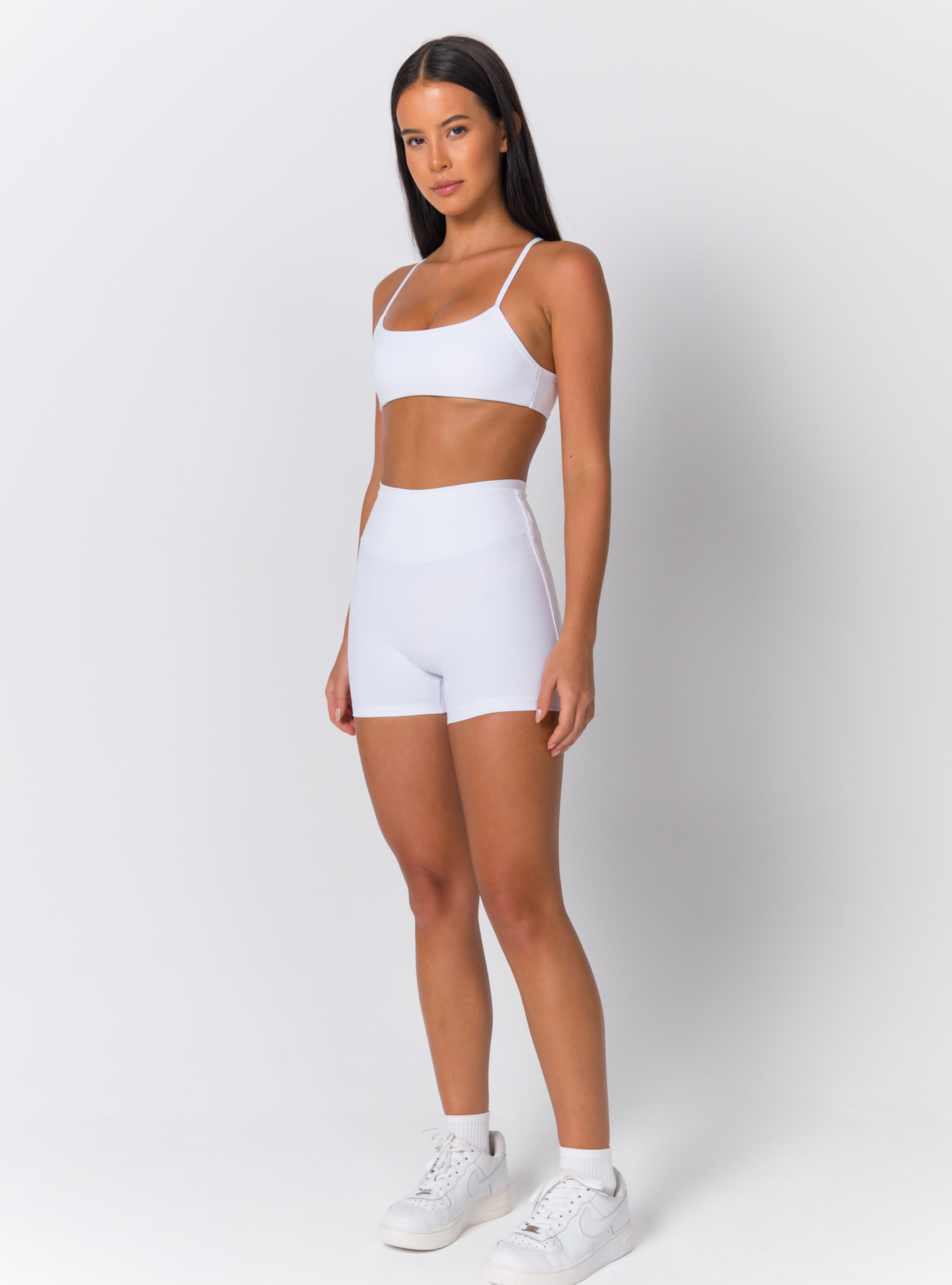 Scoop Neck Thin-Strap X-Back Sports Bra