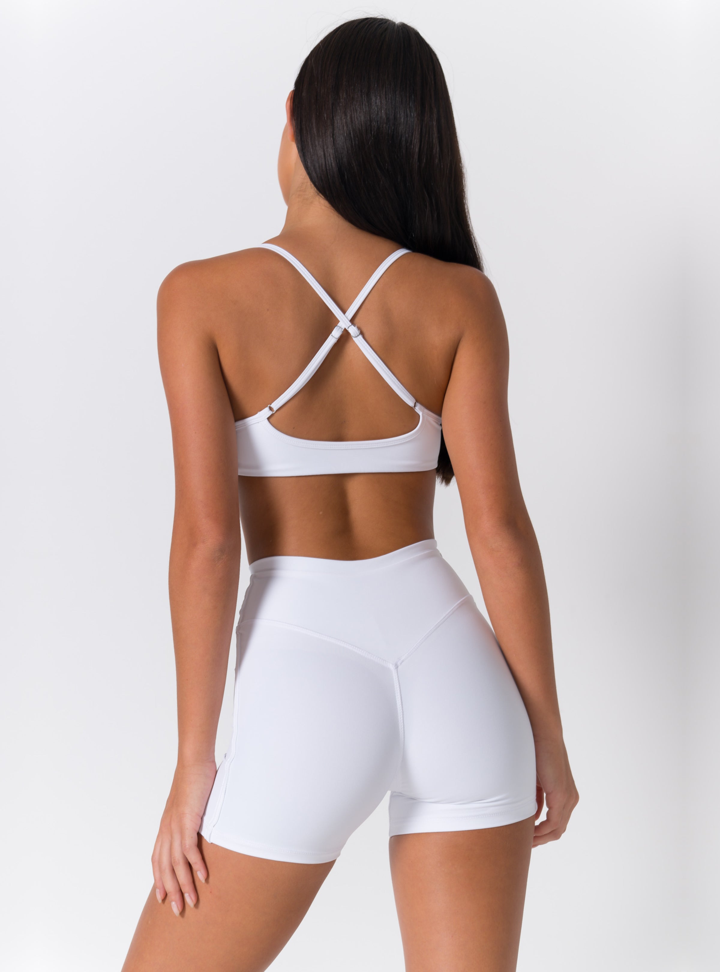 Scoop Neck Thin-Strap X-Back Sports Bra