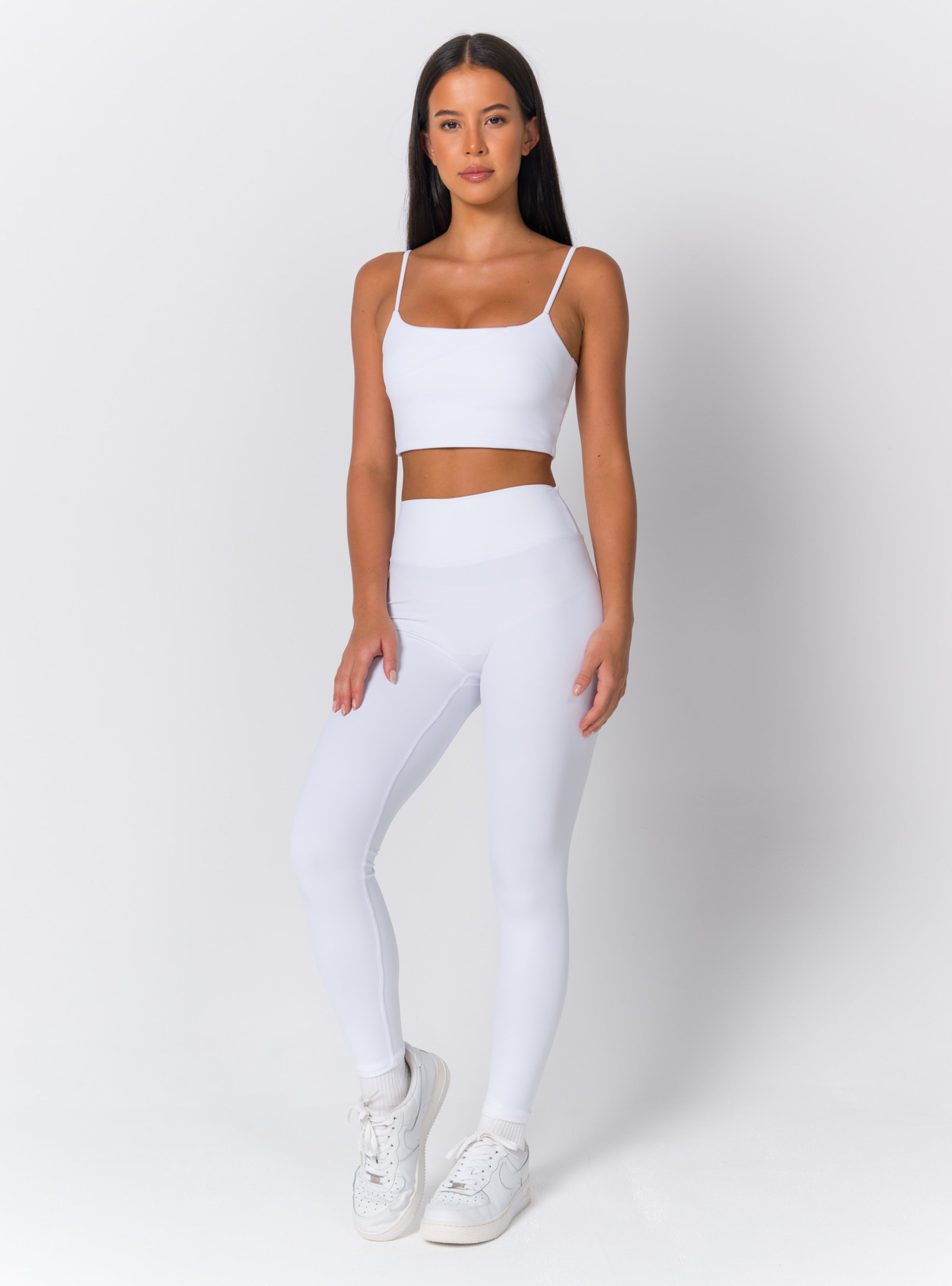 Square Neck Thin-Strap Adjustable Crop Top