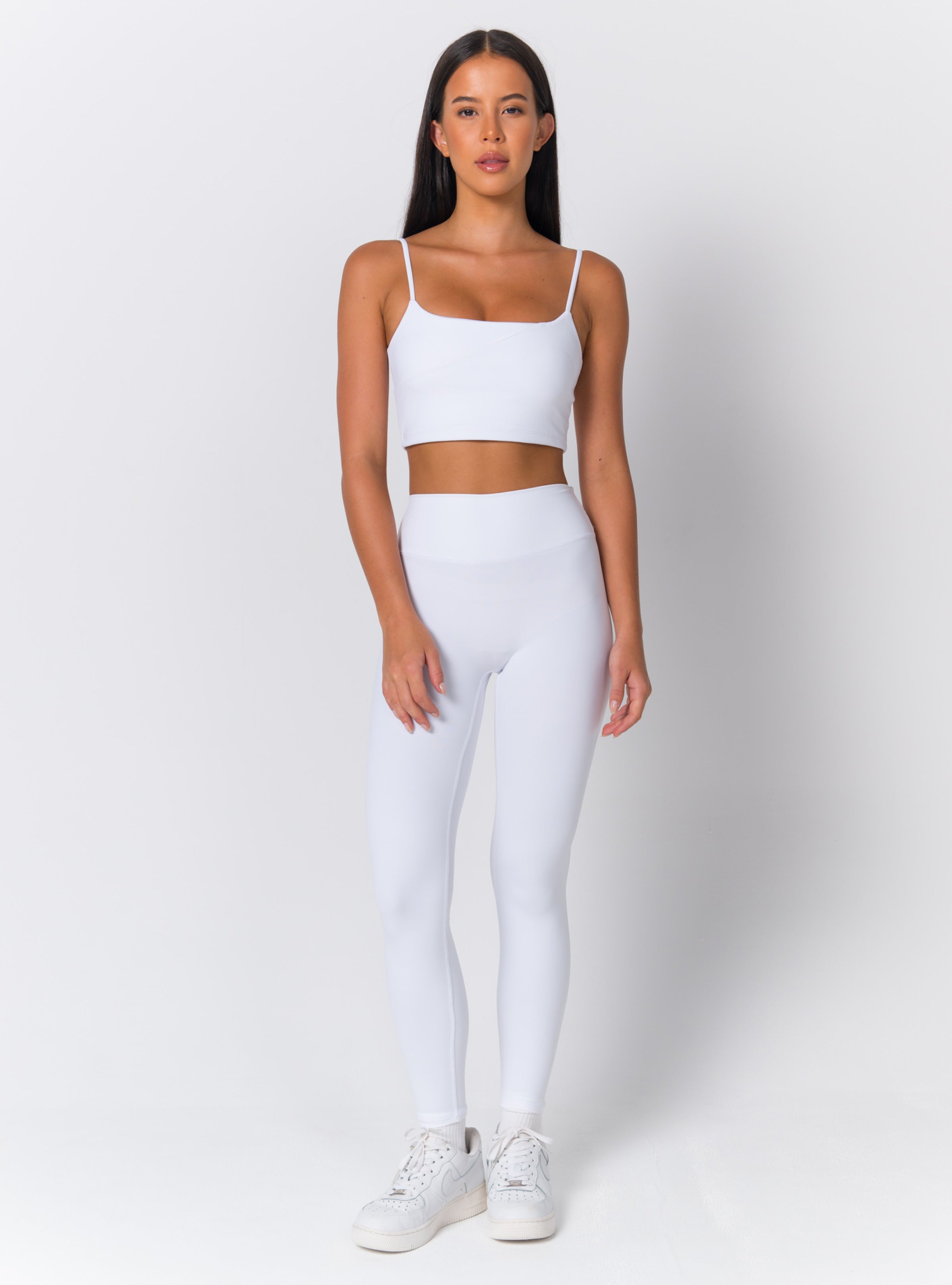 Square Neck Thin-Strap Adjustable Crop Top