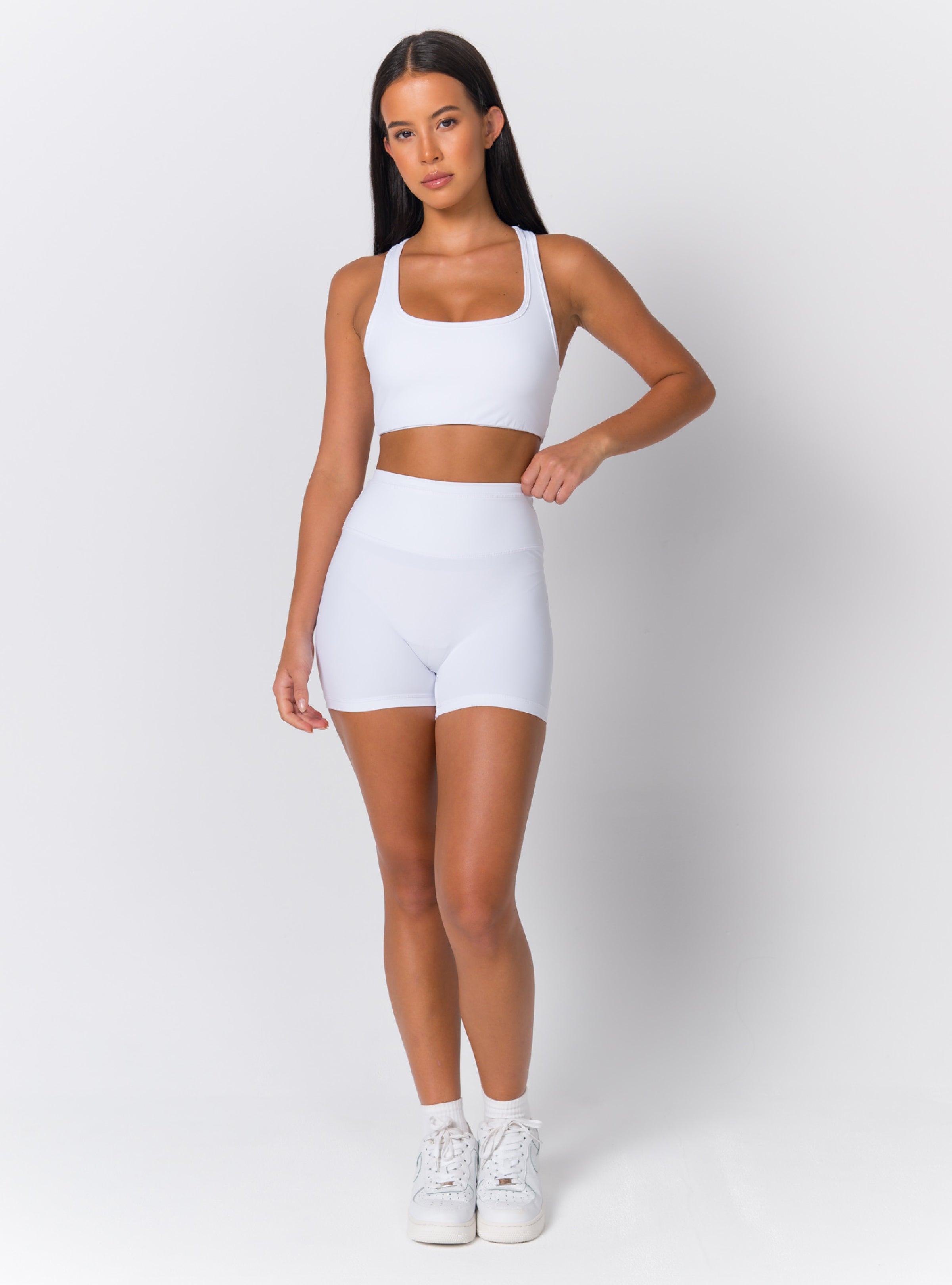 Square Scoop Neck Racerback Sports Bra