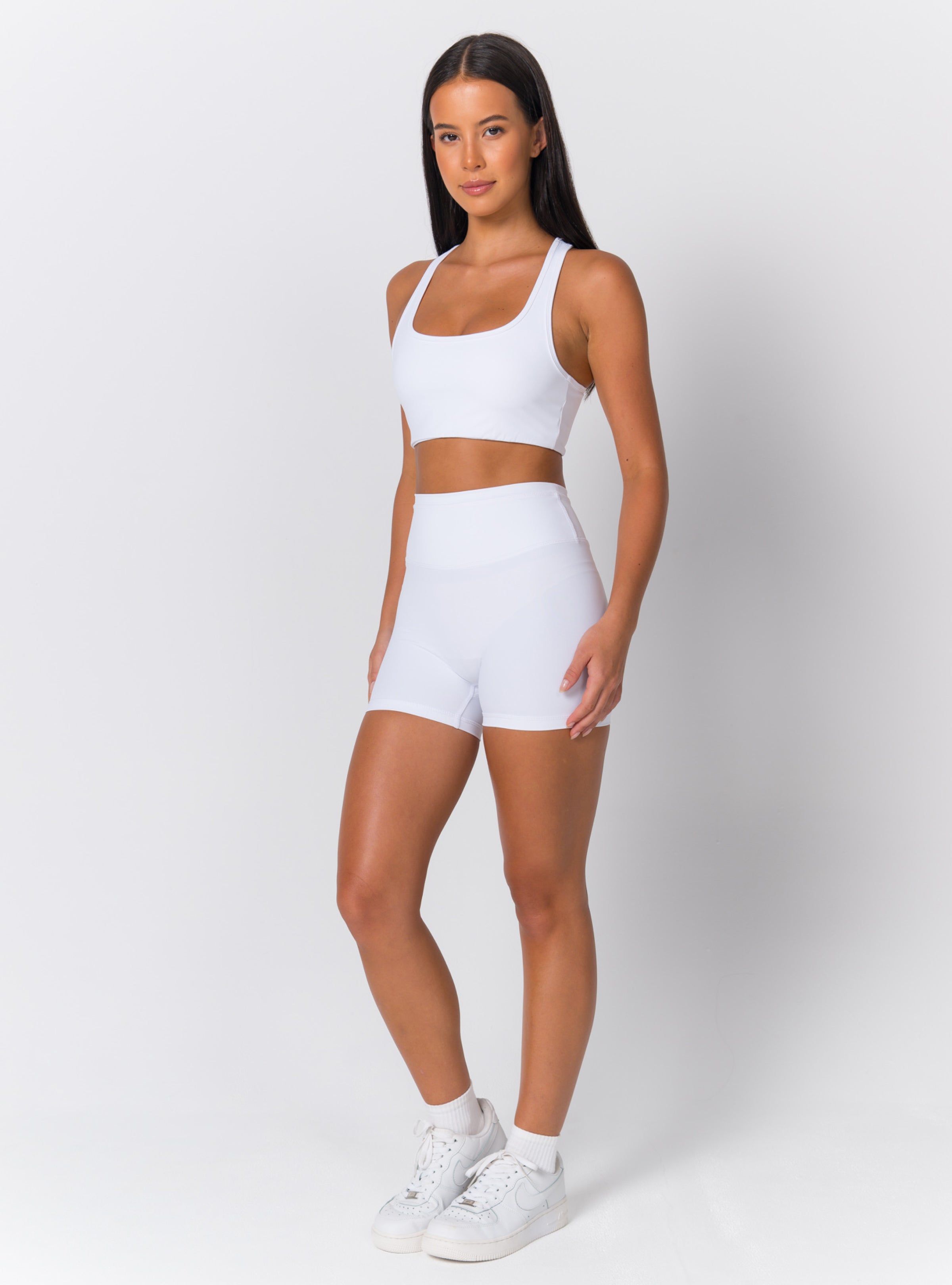 Square Scoop Neck Racerback Sports Bra